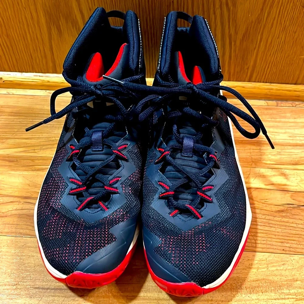 Under Armour UA Lockdown mid basketball shoes sneakers youth size 7 navy blue